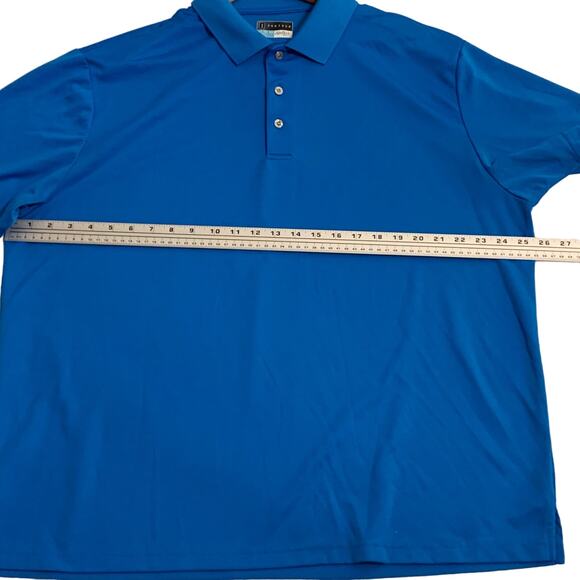 PGA Tour Airflux Mens Golf Shirt Blue Short Sleeve 3 Button Polo Style Size XXL - Picture 6 of 10